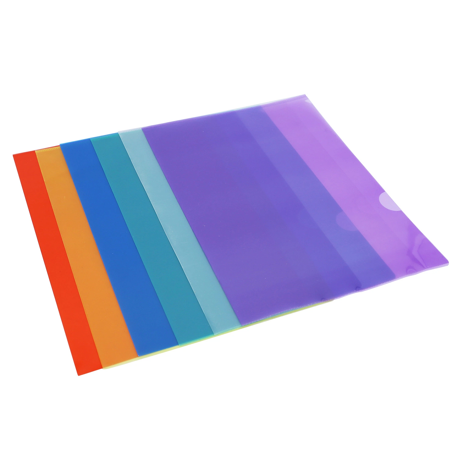 PP ecológica borrar la carpeta de archivos Archivo de forma de L Carpeta de plástico Productos de papelería