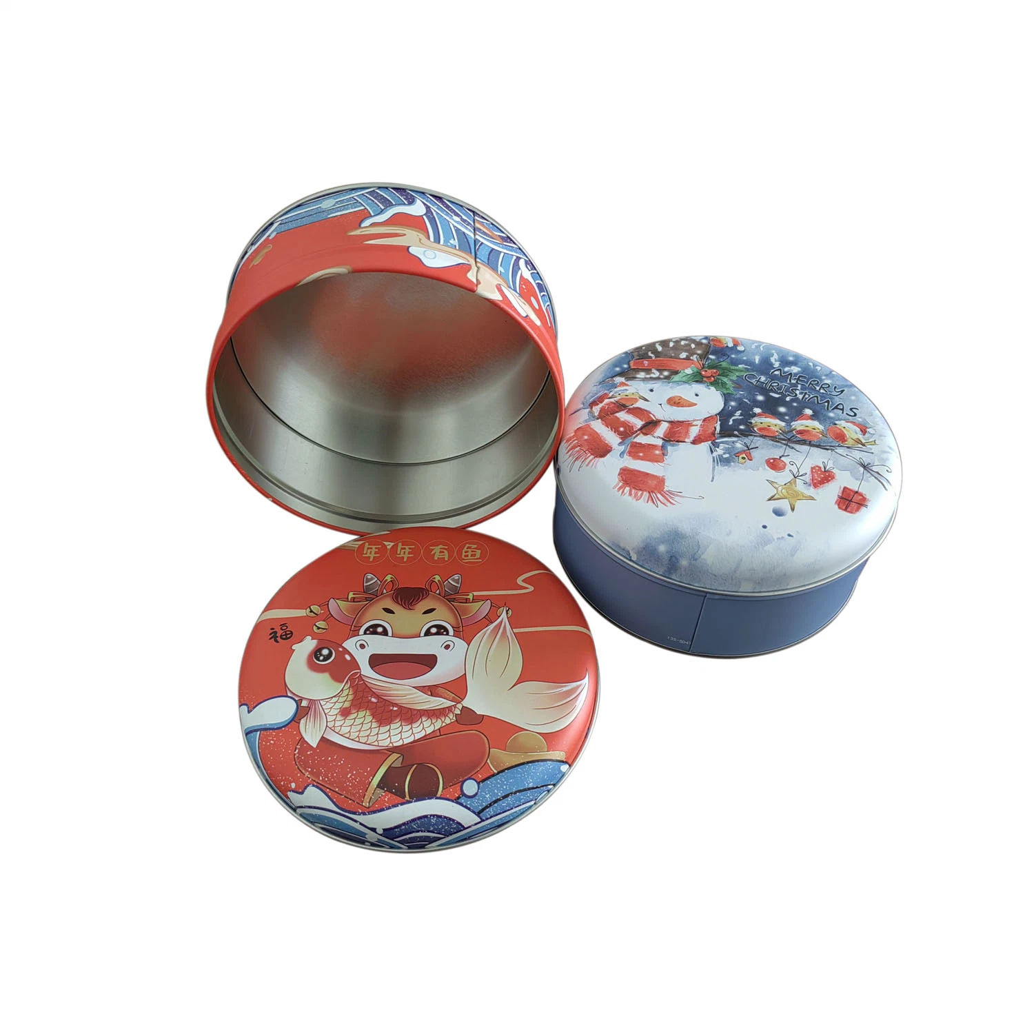 New Style Round Box Gift Coin Candy Game Tin Box