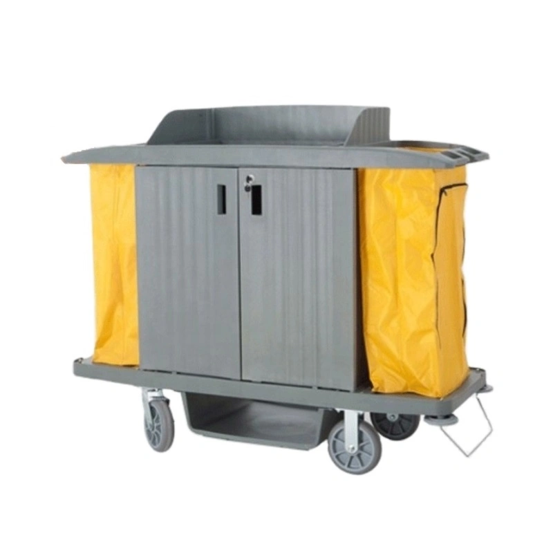 Hand Fatigue Reduce Comfort More Anti-Slipeasy to Clean Beautiful Medical Room Plastic Service Cart Property Cleaning Vehicle