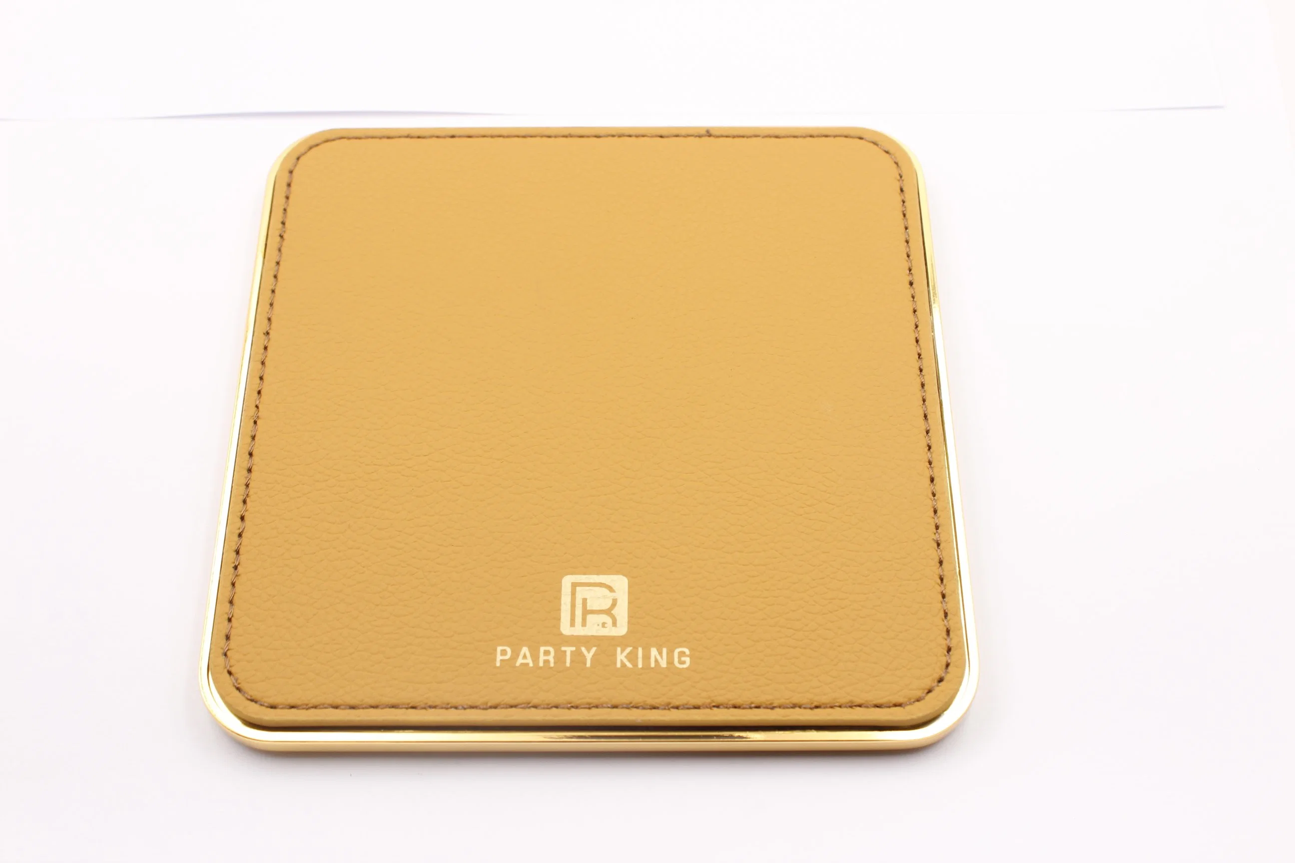 High End Metal Leather Coaster for Hotel KTV Bar Supply