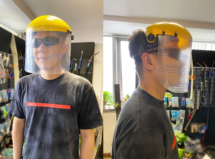 Rhk Cheap Anti Splash Anti Fog Clear Industrial Full Face Protection Safety Face Shield Welding Helmet for Welders