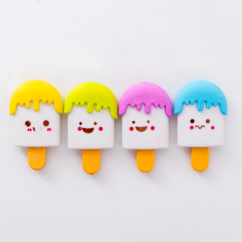 Hot Sell Creative Cartoon Ice Cream Eraser for Students