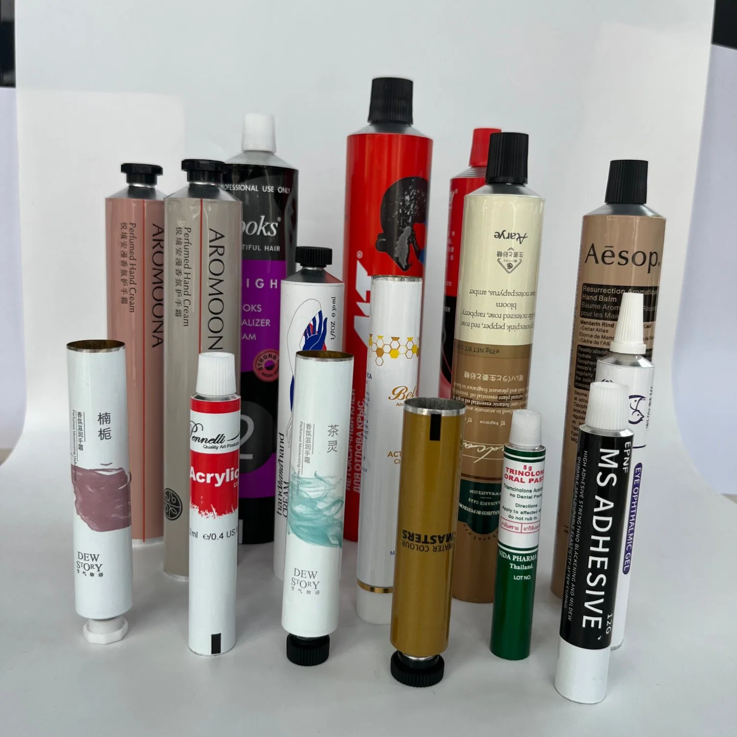 Basic Customization Processing and Cosmetic 100ml Hand Cream/ Hair Dye/ Toothpaste/Pet Nutrition Cream Packaging Metal Aluminum Tube