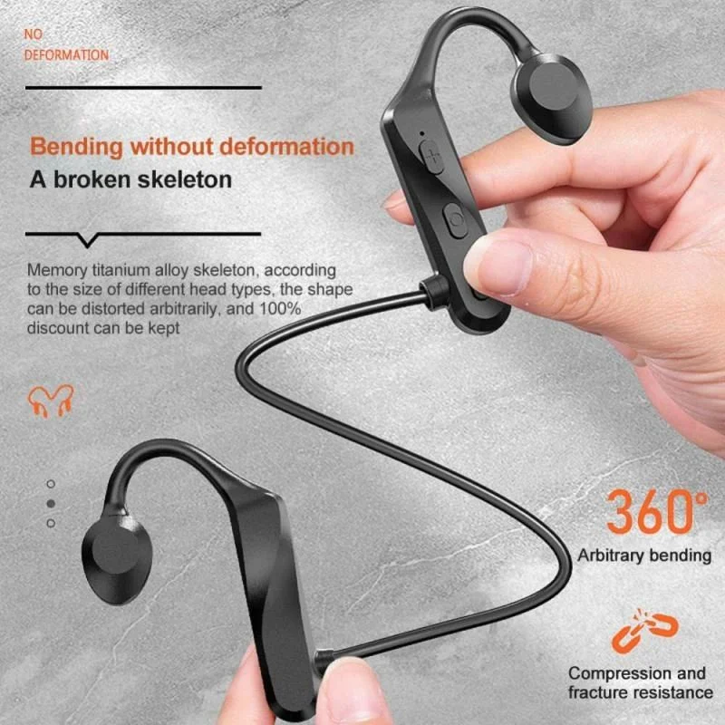 K69 Wireless Sport Headset with Mic Ear Hook Bone Conduction Bluetooth Earphone