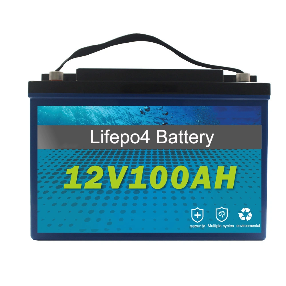 LiFePO4 12V 50Ah 100AH 200AH 300AH 400AH Pack de Batterie LiFePO4 avec système solaire RV BMS pour voiture électrique Bateau scooter moto