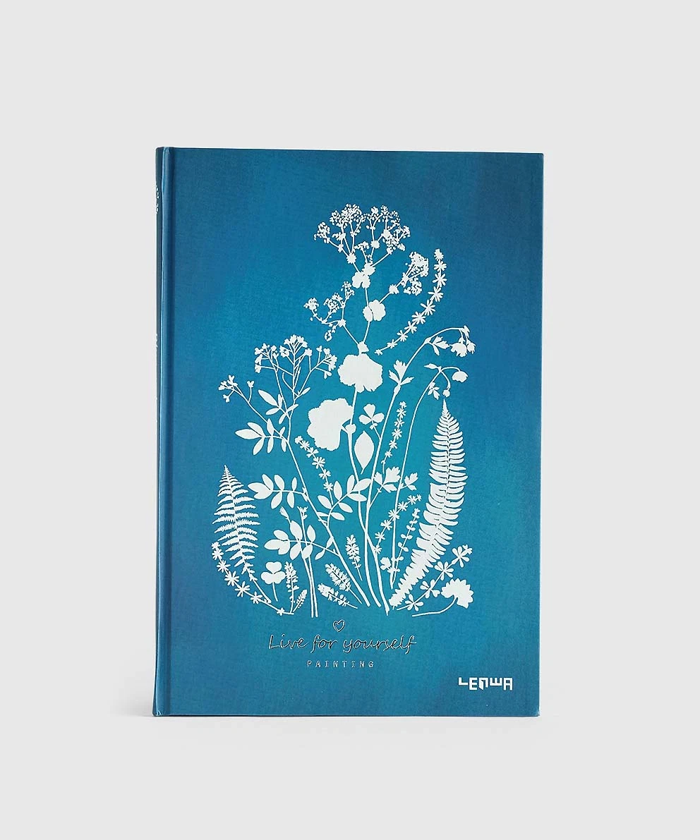 Blue Flower Gift School Office Notebook