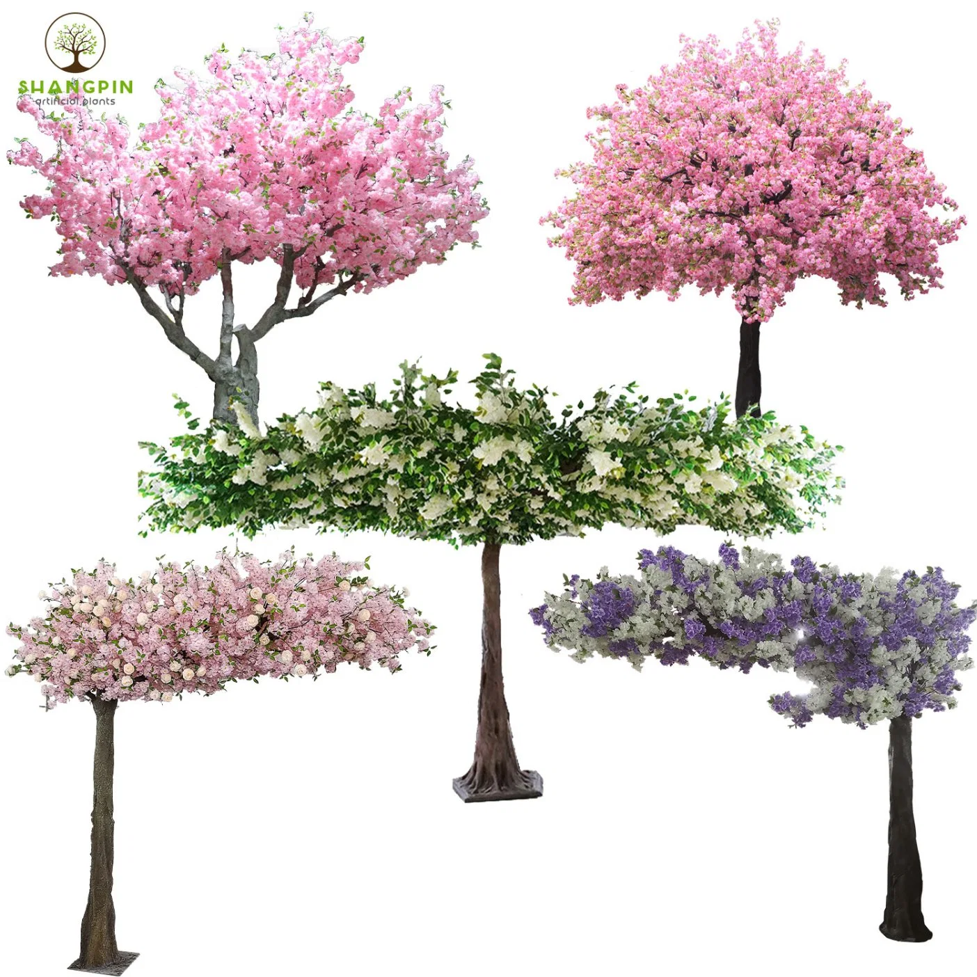 High-End große Outdoor-Künstliche Bäume Kirschblüte Baum für Hochzeit Dekoration