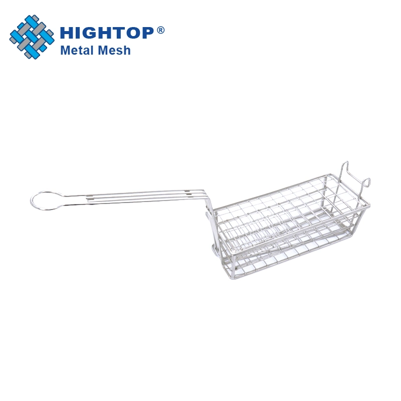 Commercial Wire Mesh Kitchen Non-Stick Rectangular Stainless Steel Mini Fryer French Fries Fry Basket