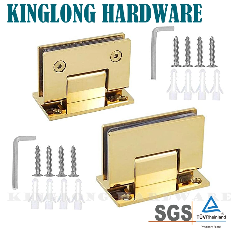 Stainless Steel Glass Door Hardware Gold Shower Hinge