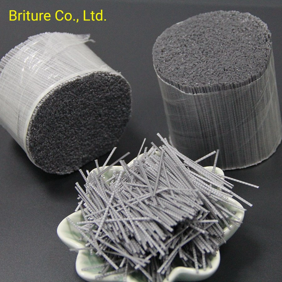 44mm Simple Operation Synthetic PP Macro Fiber Embossed for Concrete Engineering