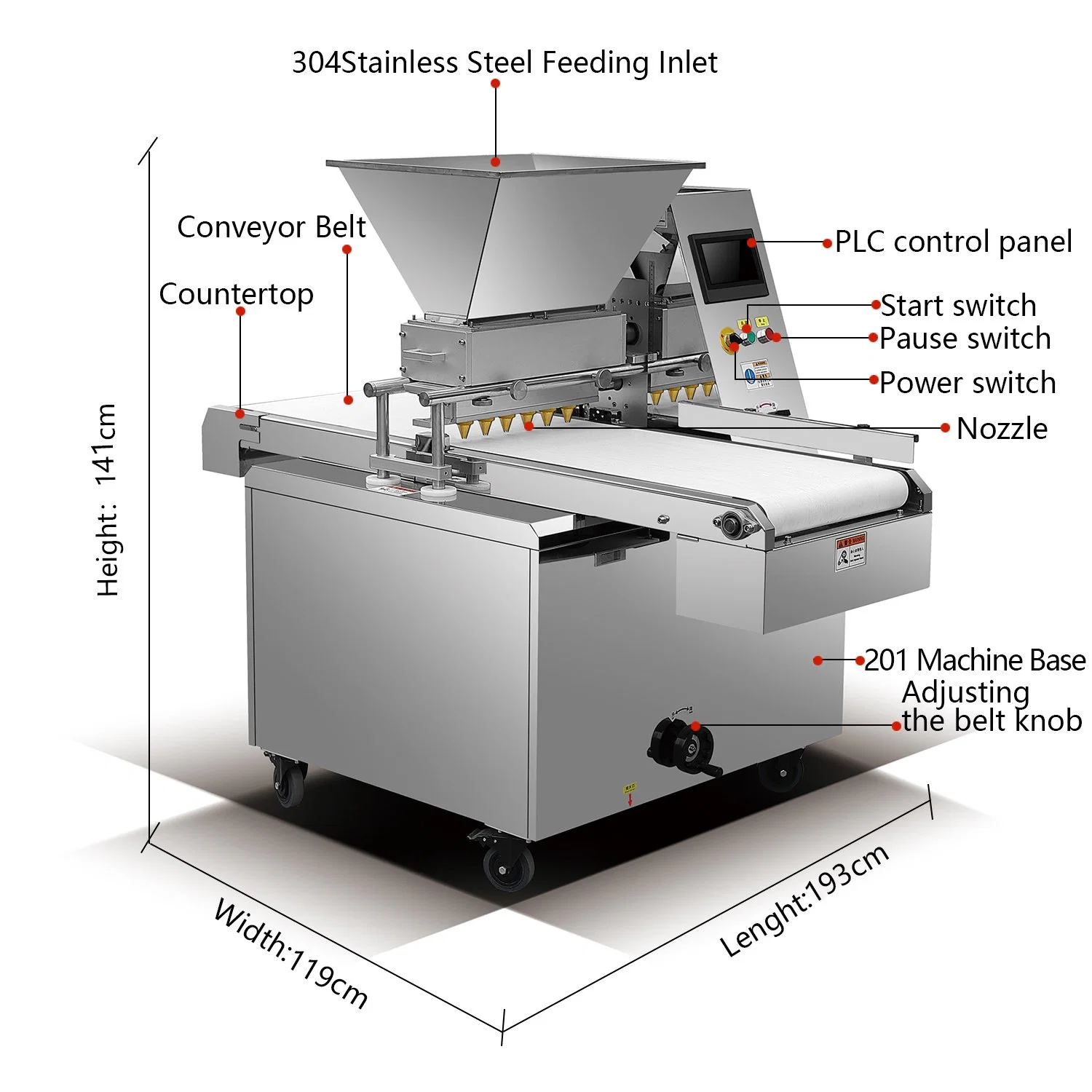 Cookies Encrosting and Forming Food &amp; Beverage Fabrikverarbeitungen Maschine Drahtschneidmaschine