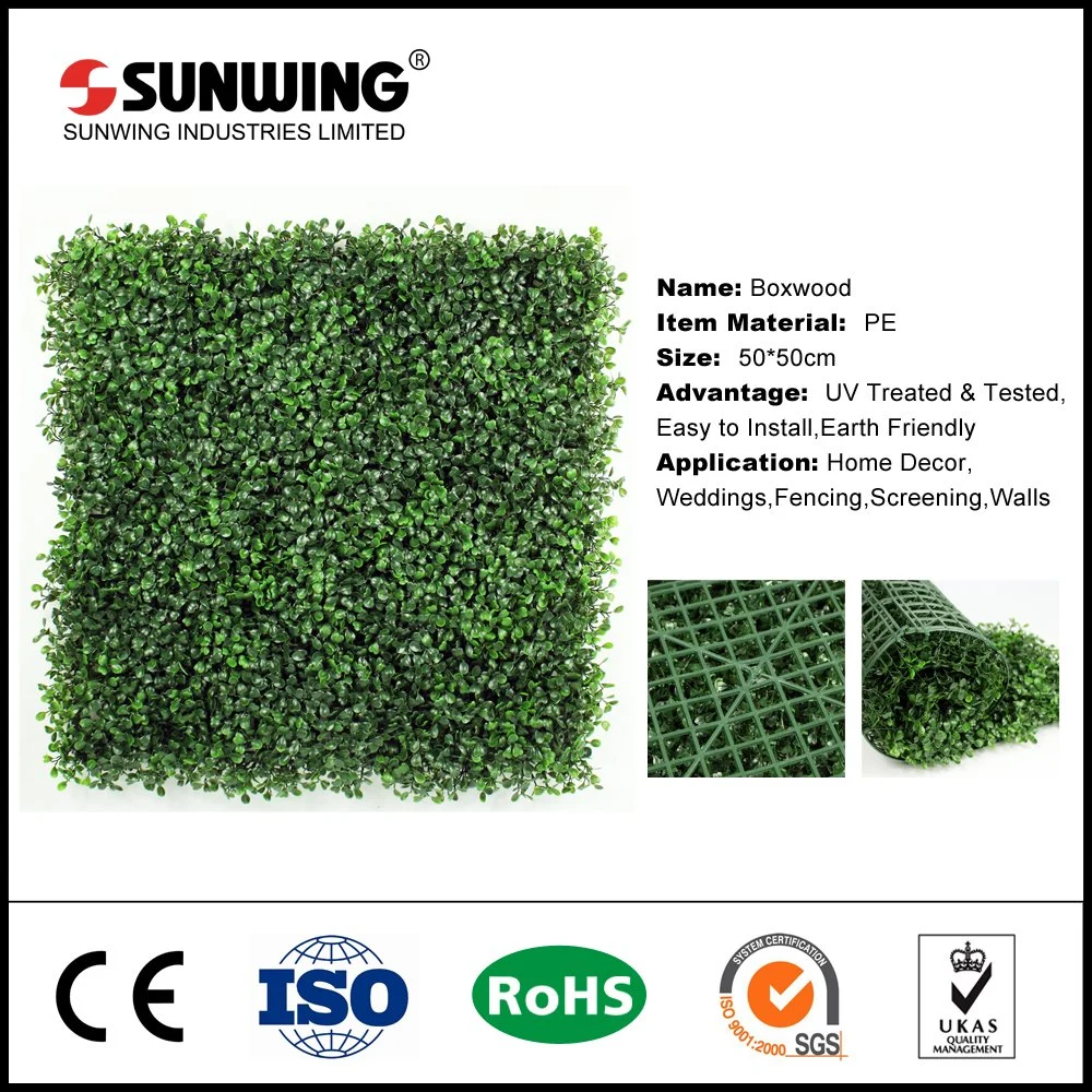 Small Plastic Artificial Green Leaves Plant Lattice Fence for Garden