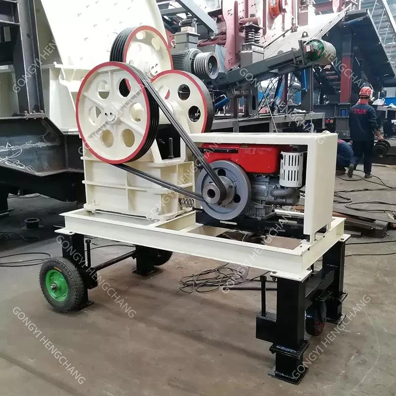 Good Quality Small Mini Mobile Diesel Engine PE600X900 Rock Stone Crushing Gold Ore Quartz Hydraulic Mine Jaw Crusher Machine with Vibrating Feeder	for Sale