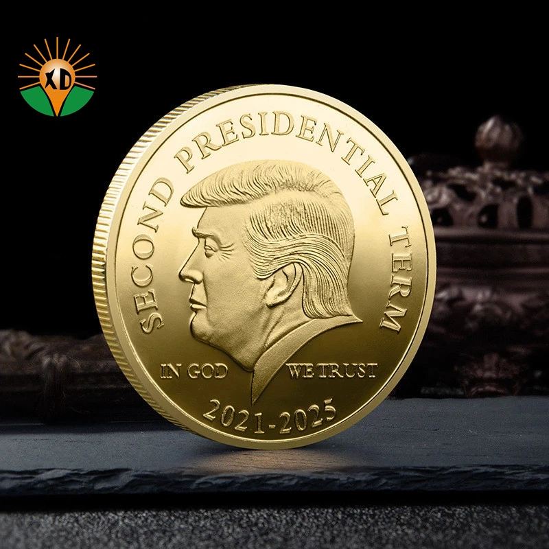 High quality/High cost performance  Custom American Eagle Auction Donald Trump Silver Gold Metal Challenge Souvenir Coin