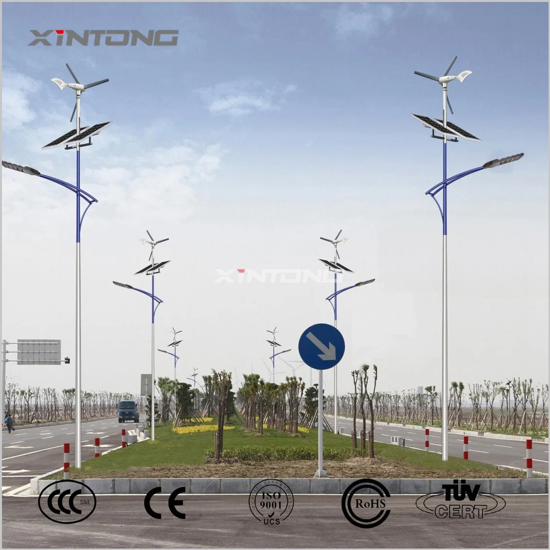 3 Fans LED Solar Highway Lighting Automatic Control System