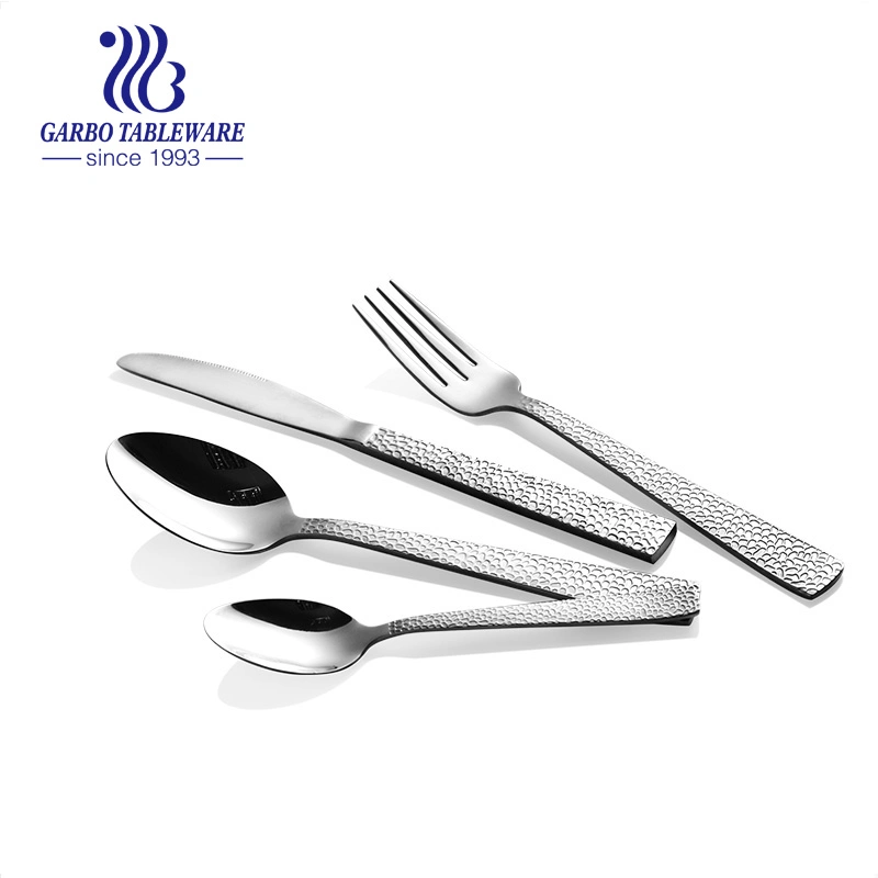 Stock Servicing Spoon Sets Salad Fork Portable Travel Silver Knife Disposable Box Luxury Stainless Steel Cutlery Set