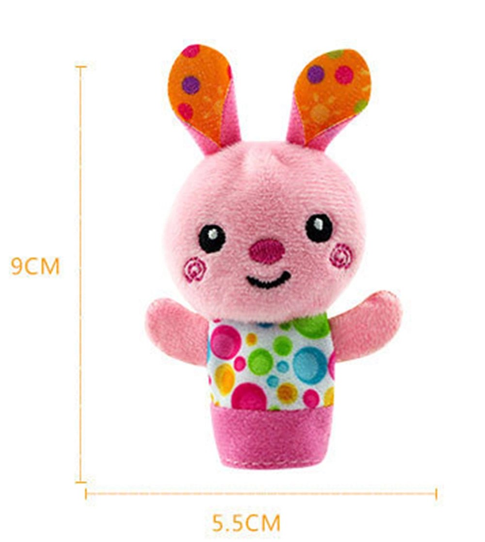 Promotion Wholesale/Supplier Play Baby Plush Toy 5PCS in 1set Rabbit Elephant Finger Puppet