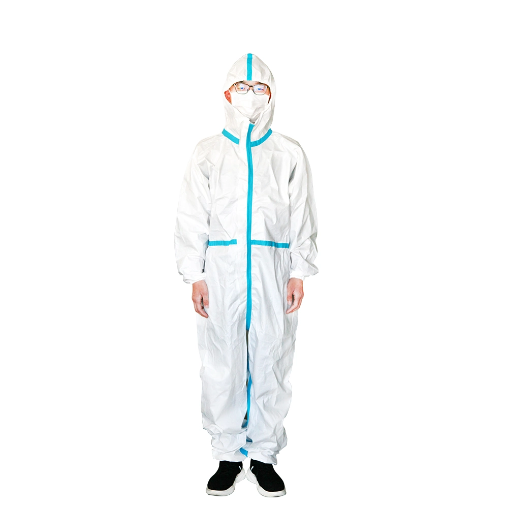 Wholesale/Supplier Nonwoven Disposable Protective Clothing Isolation Safety Coverall Suit