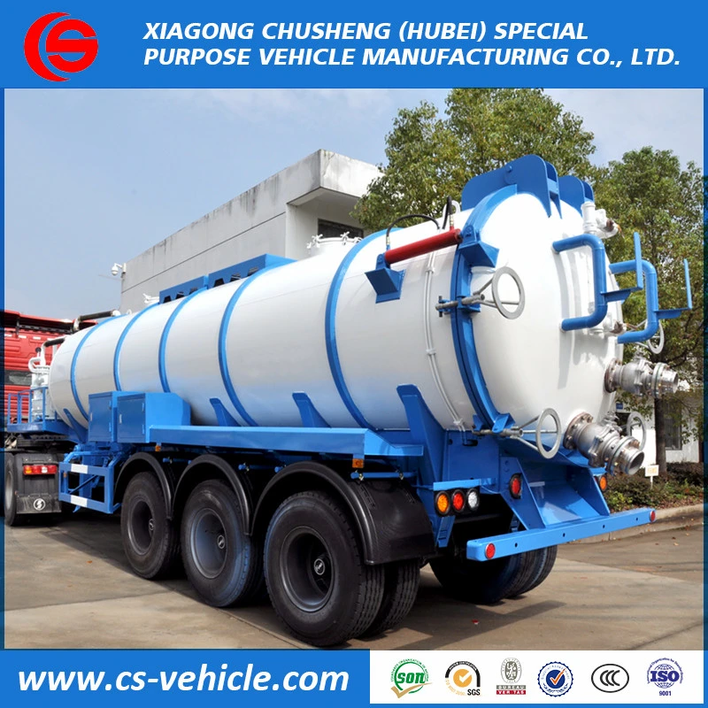 3 Axle 20000L Vacuum Sewage Suction Trailer