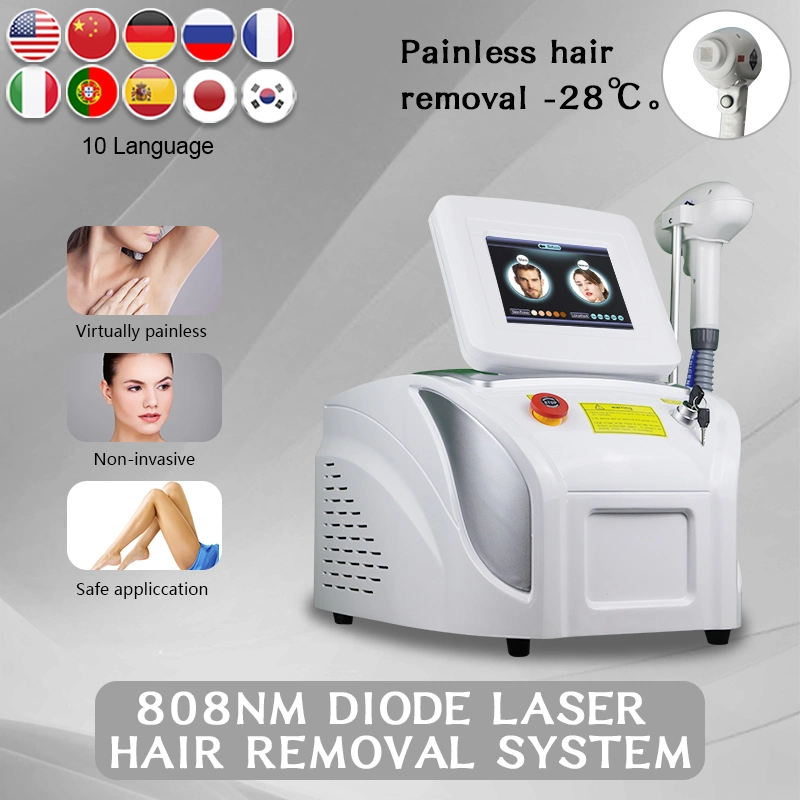 Bester Verkauf Portable 808nm 755nm 1064nm Körper Haarentfernung Haut Bleaching-Geräte Diode Haarentfernung Laser Beauty Machine