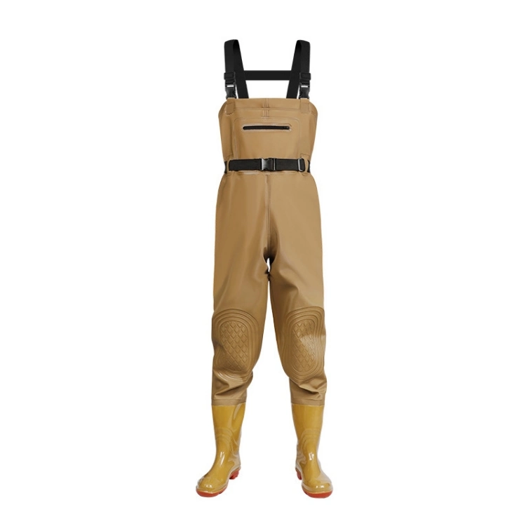 New PVC Fishing Chest Waders with Antislip Waterproof Thicken Oxford Sole