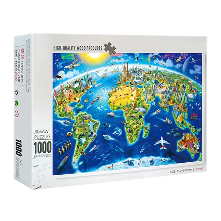Jigsaw Puzzle for Adult with 1000 Pieces Wooden Puzzle Stock or Custom
