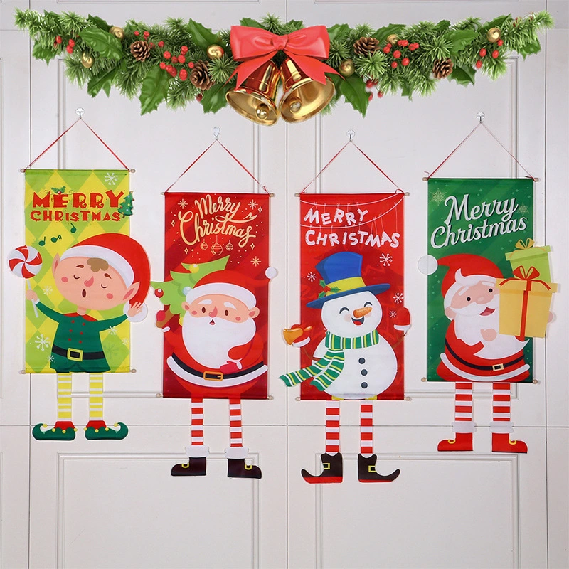 Christmas Cartoon Design Christmas Ornaments Christmas Hang Flags Home Decor