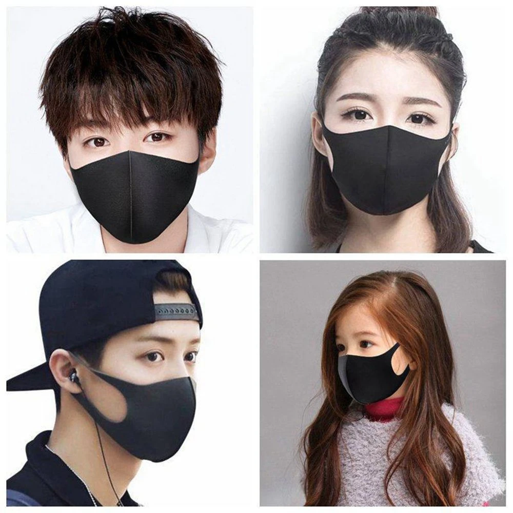 Reusable Air Pollution Anti Dust Mask Custom Logo Mask Antiviral Wind Polyester Fabric Cloth Face Mouth Dust Mask