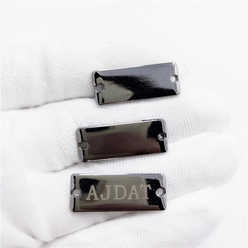 Custom Metal Embossed Nameplate Label Tag Logo for Handbag Hats Hardware Accessory