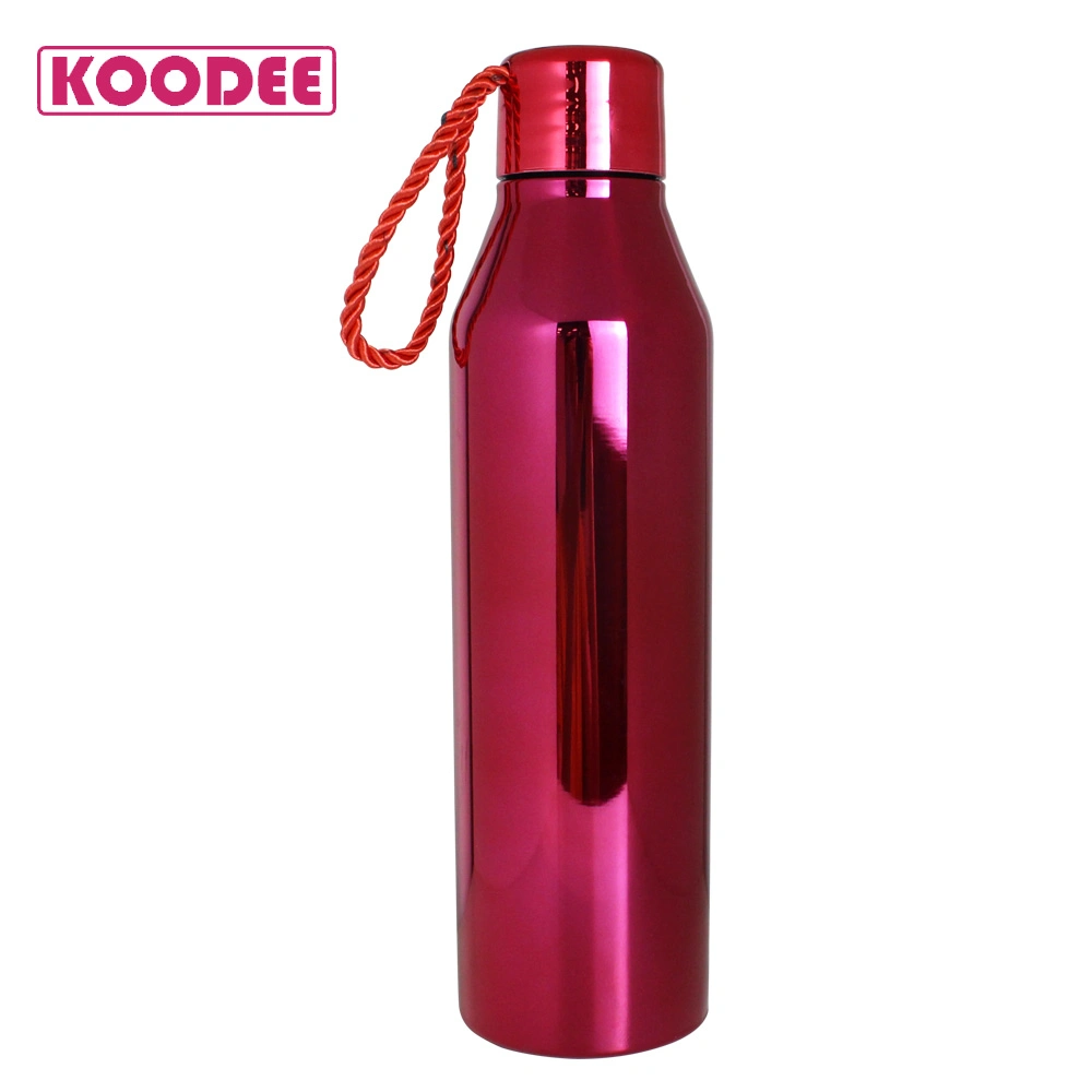 Rose Red Color Stainless Steel Mug BPA Free Outdoor Electroplating Sport Bottle