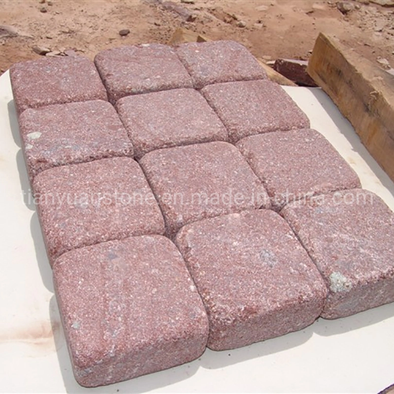 Chinese Red G666 Granite Paving Stone / Cobble Stone for Outdoor Paver