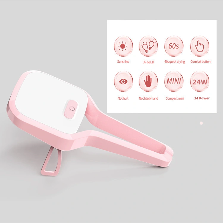 24W UV LED Nail Light Table Lamp Glue Drying Nail Dryer Mini Small Nail Lamp for Home Salon