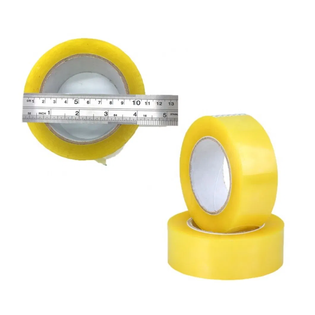 Yellow Carton Sealing OPP Film BOPP Adhesive Packing Tape Jumbo Roll Adhesive