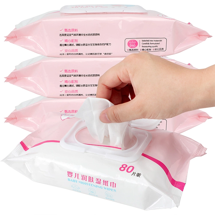 Biokleen Nonwoven bebê&amp;Higiene Pessoal Professional desinfectante feitas na fábrica Soft 100% Orgânicos Biodegradáveis toalhetes de bebé