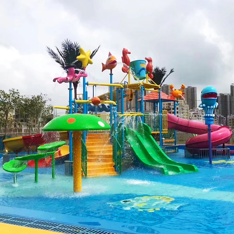 Équipement de parc aquatique à grande échelle personnalisé pour adultes, toboggan en fibre de verre pour enfants.