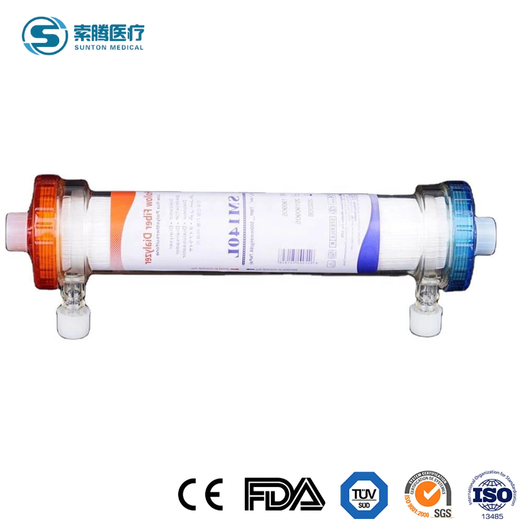 Sunton Hollow High Flux Dialyzer China 1.5/1.8/2 M2 1.5/1.8/2 M2 or Customized Size Hemodialyzer Dialyzer Factory OEM Customized Low Flux Hemodialysis Dialyzer