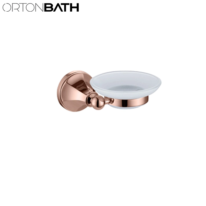 Ortonbath Pentagonal Base Zinc Ss Bathroom Hardware Set Rose Gold Toilet Paper Holder, Towel Ring Bathroom Accessories Wall Mtoilet Brush Wall Mount