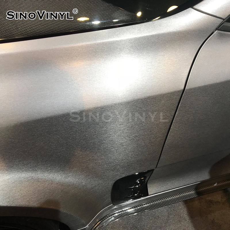 SINOVINYL Air Bubble Free Electro Metallic Brushed High Quality Wrapping Film For Car