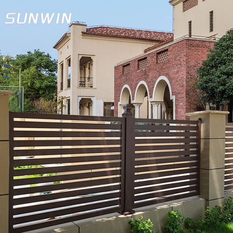 Wholesale Price Fence Aluminum DIY DIY Slat Aluminum Fence Panels Privacy Horizontal Aluminum Fence Panel
