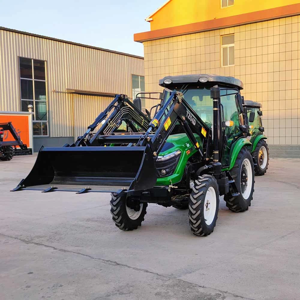 Tractor 2022 Mini Maquinaria agrícola tractor 554 con parte delantera Cargador