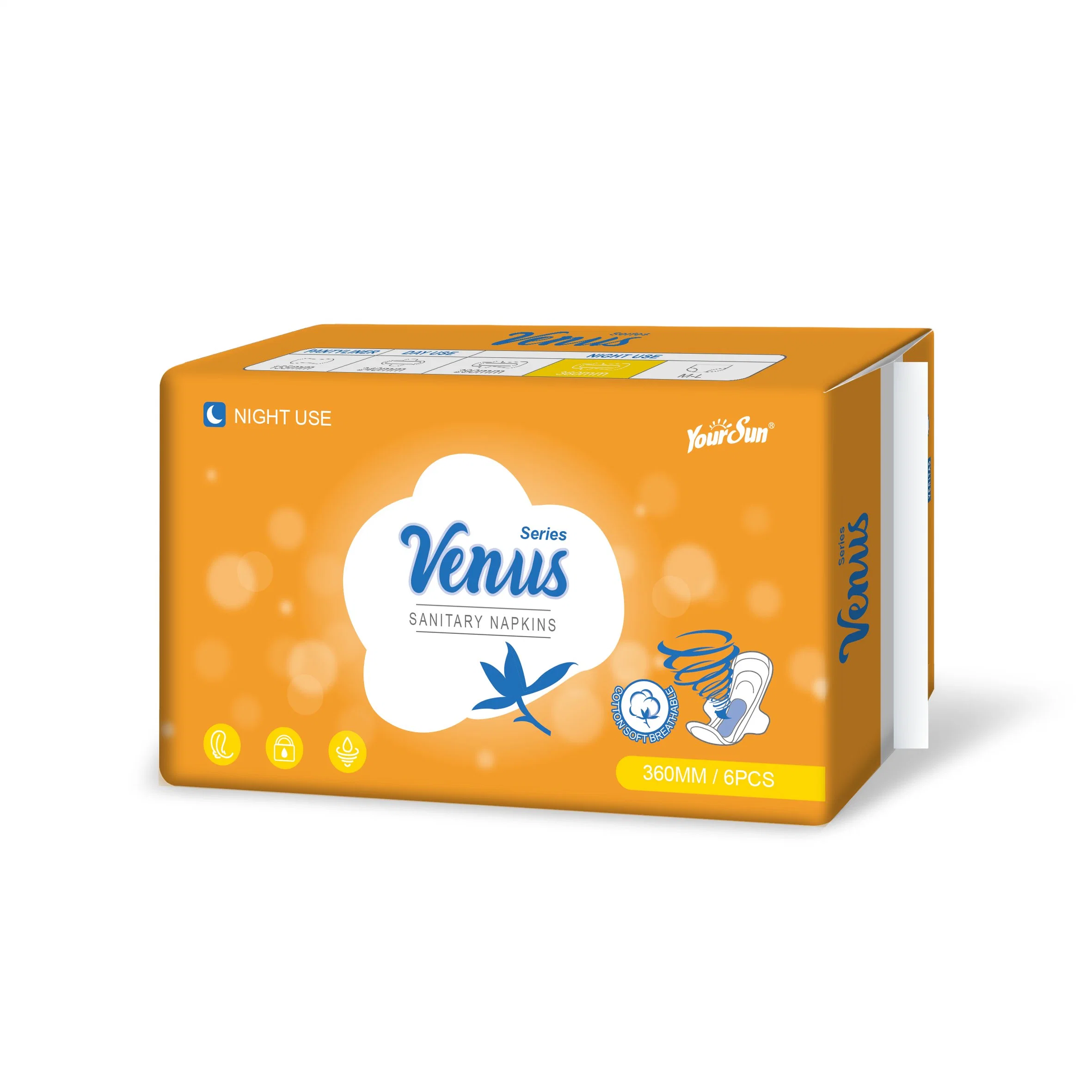 Disposable Period Menstrual Pad Yoursun Organic Sanitary Napkin Free Sample