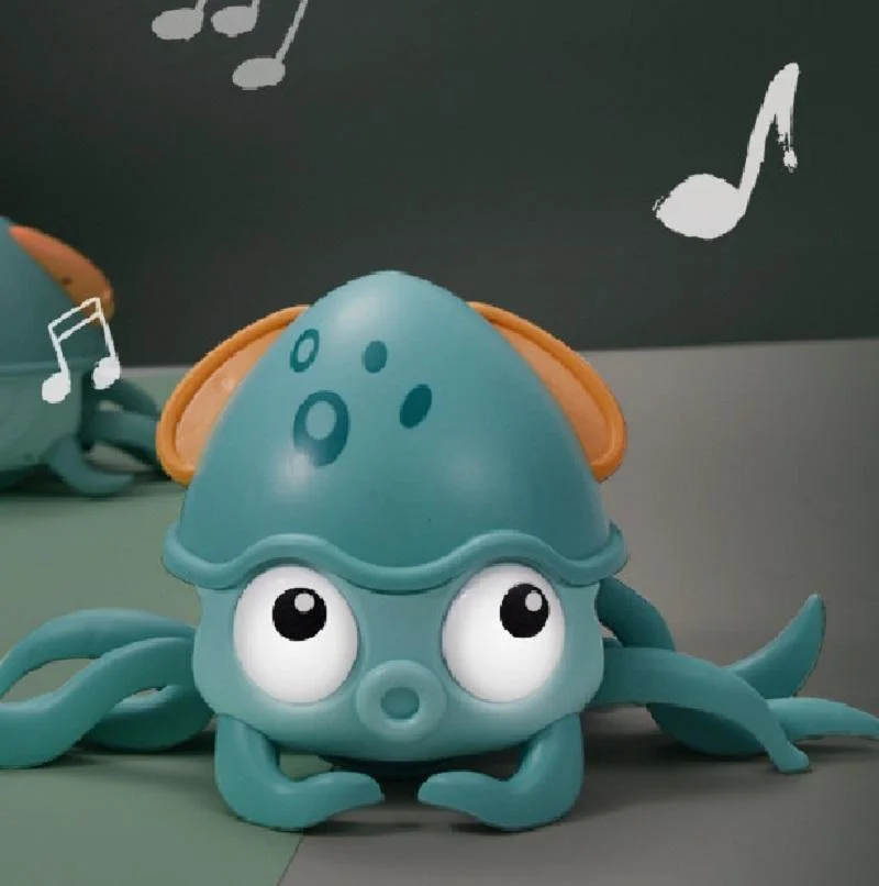 Automatische Induktion Elektrische Crawling Octopus Bad Spielzeug Dacing Musikalische Sensory Spielzeug für Kleinkinder Baby Kids