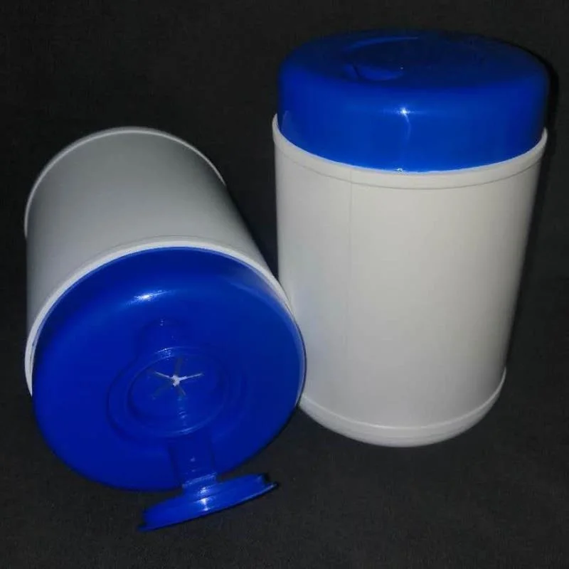 Plastic Round Wet Towel Bucket Cover Lift Wet Towel Packaging Bottle