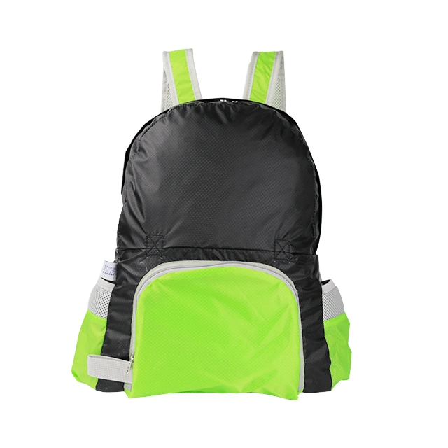 OEM/ODM Portable Travel Back Pack School Bag Foldable RPET Polyester Backpack