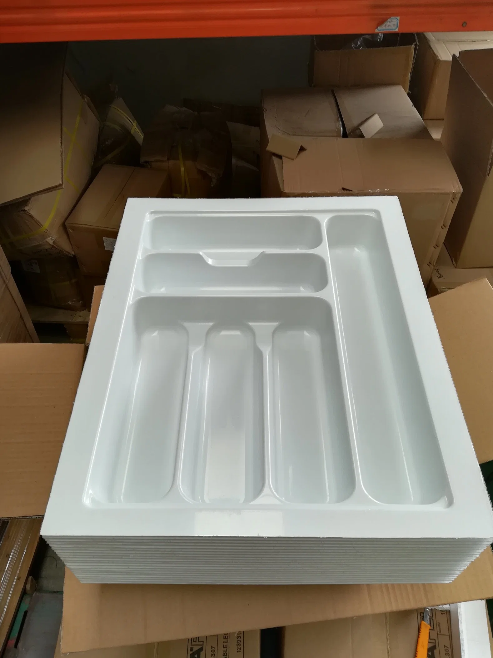 Plastic Cutlery Organizer of Furniture Fittings in ABS for 600mm Width Kitchen Cabinet Drawers