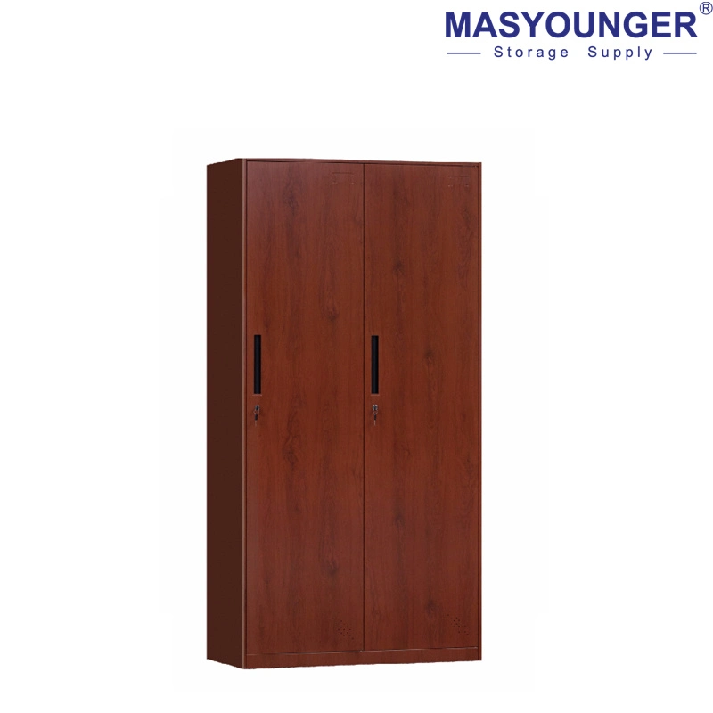 Slim Frame Steel Storage Cabinets 4 Door 2 Tier Metal Staff Lockers for Changing Room