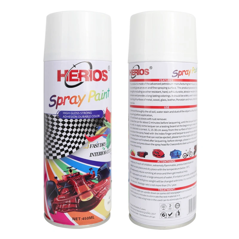 450ml Herios Chrome Glod Florescent Aerosol Acrylic Color Spray Paint for Car