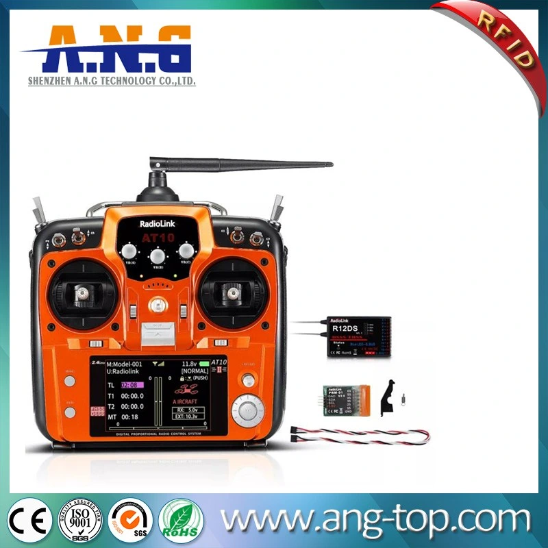 Newest Product At10II 12 Channels RC Transmitter Radio Remote Controller for Bait Boat Quadcopter