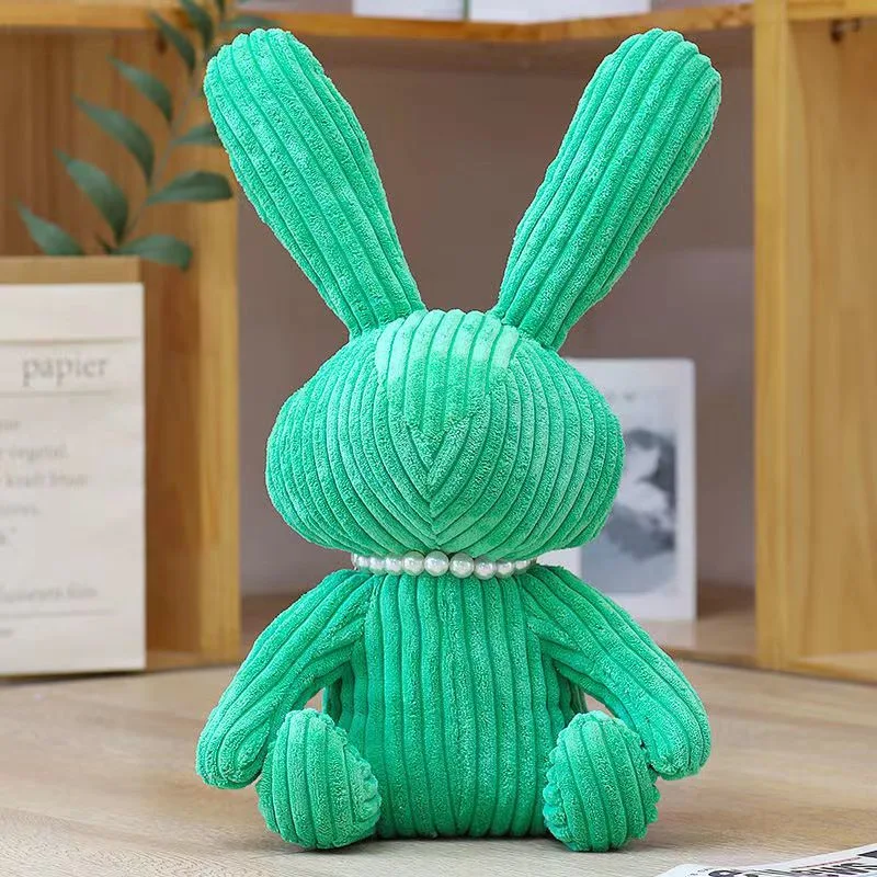 Pouco criativa às riscas perfumada Bunny Doll Pérolas Plush Doll Dom