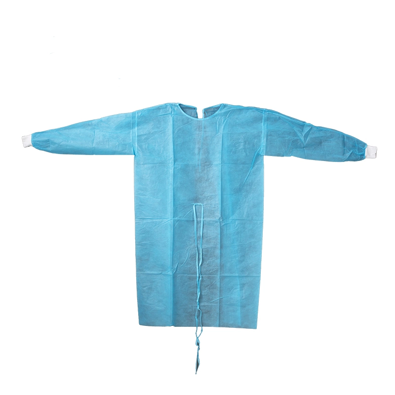 Blue PP Nonwoven Disposable Hospital Protective Surgical Isolation Gown